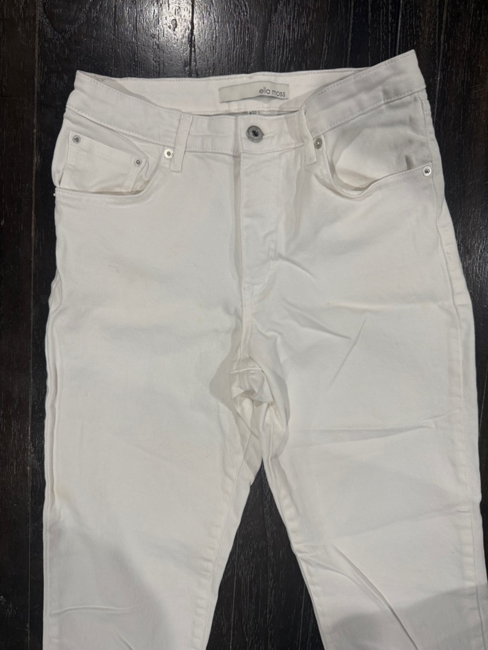 Ella Moss Women’s Slim Straight White Jeans